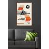 imageTrends International Star Wars Moving At Lightspeed  Speeder Bike Wall Poster 34L x 224W Premium Unframed VersionMahogany Framed Version