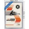imageTrends International Star Wars Moving At Lightspeed  Speeder Bike Wall Poster 34L x 224W Premium Unframed VersionSilver Framed Version