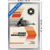 imageTrends International Star Wars Moving At Lightspeed  Speeder Bike Wall Poster 34L x 224W Premium Unframed VersionSilver Framed Version