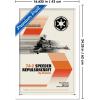 imageTrends International Star Wars Moving At Lightspeed  Speeder Bike Wall Poster 34L x 224W Premium Unframed VersionWhite Framed Version