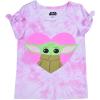 imageSTAR WARS The Mandalorian Grogu Girls Short Sleeve TShirt for Toddler and Little KidsWhite