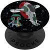 imageStar Wars Boba Fett Cute Cartoon With Ship In Space PopSockets MagSafe PopGrip for iPhoneStandard