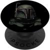 imageStar Wars Boba Fett Helmet Pointillism Art PopSockets MagSafe PopGrip for iPhoneStandard