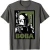 imageStar Wars Boba Fett Poster TShirt TShirtAsphalt Grey