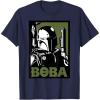imageStar Wars Boba Fett Poster TShirt TShirtNavy Blue