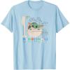 imageStar Wars The Mandalorian Grogu 1st Birthday Sketch TShirtBaby Blue