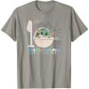 imageStar Wars The Mandalorian Grogu 1st Birthday Sketch TShirtSlate Grey
