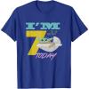 imageStar Wars The Mandalorian The Child Kids 7th Birthday TShirtRoyal Blue