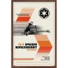 imageTrends International Star Wars Moving At Lightspeed  Speeder Bike Wall Poster 34L x 224W Premium Unframed VersionMahogany Framed Version