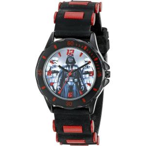 imageAccutime Kids Star Wars Character Analog Quartz Wrist Watch Cool Inexpensive Gift ampamp Party Favor for Toddlers Boys Girls Adults All AgesDarth Vader Black Red