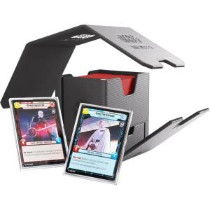 imageGamegenic Star Wars Unlimited Twin Suns DECK POD  Premium Deck Box with UVProtected Card Cases Holds 100 DoubleSleeved Cards Designed for the Star Wars Unlimited TCG Black Color Made