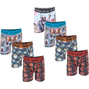 imageSTAR WARS Boys Baby Yoda Mandalorian Underwear Multipacks Sizes 23t 4t 4 6 8 and 107pack Athletic Boxer Brief