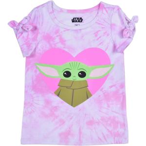 imageSTAR WARS The Mandalorian Grogu Girls Short Sleeve TShirt for Toddler and Little KidsWhite