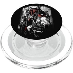 imageStar Wars Boba Fett Artsy Contrast Portrait Painting PopSockets MagSafe PopGrip for iPhoneMagSafe