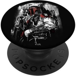 imageStar Wars Boba Fett Artsy Contrast Portrait Painting PopSockets MagSafe PopGrip for iPhoneStandard