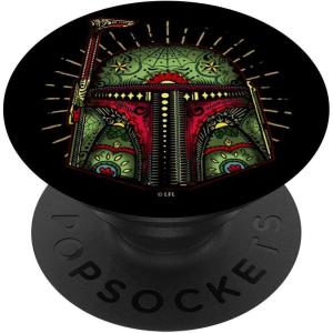 imageStar Wars Boba Fett Sugar Skull PopSockets MagSafe PopGrip for iPhoneStandard