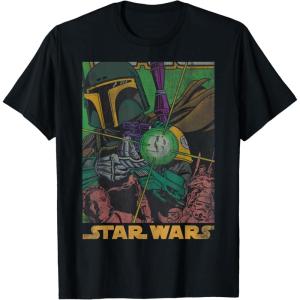 imageStar Wars Boba Fett Vintage Comic Book TShirtBlack