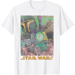 imageStar Wars Boba Fett Vintage Comic Book TShirtWhite