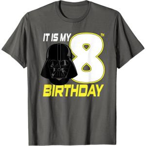 imageStar Wars Darth Vader 8th Birthday TShirt TShirtAsphalt Grey