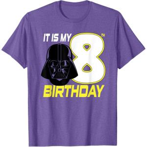 imageStar Wars Darth Vader 8th Birthday TShirt TShirtPurple Heather