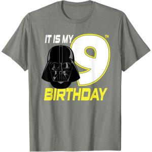 imageStar Wars Darth Vader 9th Birthday TShirt TShirtOlive Heather
