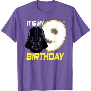 imageStar Wars Darth Vader 9th Birthday TShirt TShirtPurple Heather