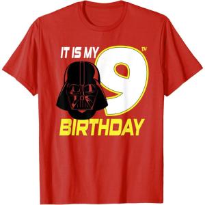imageStar Wars Darth Vader 9th Birthday TShirt TShirtRed