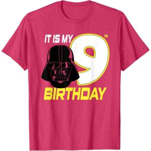imageStar Wars Darth Vader 9th Birthday TShirt TShirtRed Heather