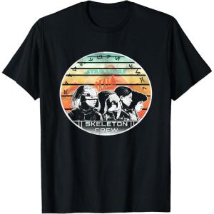 imageStar Wars Skeleton Crew Vintage Sunset Profiles TShirtBlack