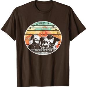 imageStar Wars Skeleton Crew Vintage Sunset Profiles TShirtBrown