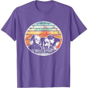 imageStar Wars Skeleton Crew Vintage Sunset Profiles TShirtPurple Heather