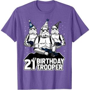 imageStar Wars Stormtrooper Party Hats Trio 21st Birthday Trooper TShirtPurple Heather