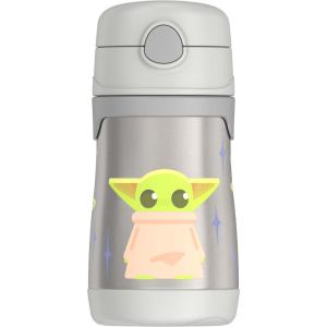 imageTHERMOS Vacuum Insulated Stainless Steel 10oz Straw Bottle THE MANDALORIANTHE MANDALORIAN