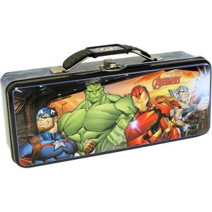 imageThe Tin Box Company Baby Yoda Grogu Box with Handle Clasp ampamp Hinge Locking with Clasp Pencil Box Star Wars and MandalorianAvengers