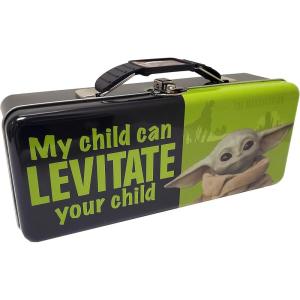 imageThe Tin Box Company Baby Yoda Grogu Box with Handle Clasp ampamp Hinge Locking with Clasp Pencil Box Star Wars and MandalorianThe Child  Mandalorian