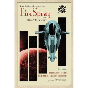 imageTrends International Star Wars Moving At Lightspeed  Firespray Wall Poster 34L x 224W Premium Unframed VersionBlonde Framed Version
