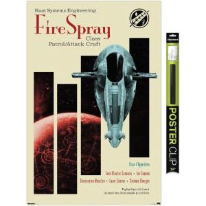 imageTrends International Star Wars Moving At Lightspeed  Firespray Wall Poster 34L x 224W Premium Unframed VersionPremium Poster  Clip Bundle