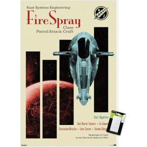 imageTrends International Star Wars Moving At Lightspeed  Firespray Wall Poster 34L x 224W Premium Unframed VersionPremium Poster  Mount Bundle