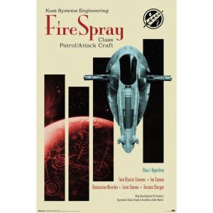imageTrends International Star Wars Moving At Lightspeed  Firespray Wall Poster 34L x 224W Premium Unframed VersionPremium Unframed Version