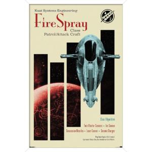 imageTrends International Star Wars Moving At Lightspeed  Firespray Wall Poster 34L x 224W Premium Unframed VersionWhite Framed Version