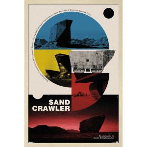 imageTrends International Star Wars Moving At Lightspeed  Sandcrawler Wall Poster 34L x 224W Premium Unframed VersionBlonde Framed Version