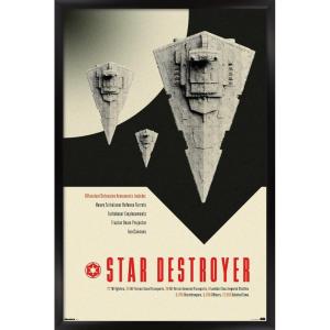imageTrends International Star Wars Moving At Lightspeed  Star Destroyer Wall Poster 34L x 224W Premium Unframed VersionBlack Framed Version