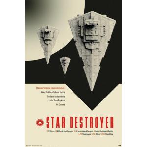 imageTrends International Star Wars Moving At Lightspeed  Star Destroyer Wall Poster 34L x 224W Premium Unframed VersionPremium Unframed Version