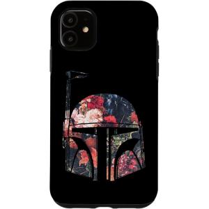 imageiPhone 16 Star Wars Boba Fett Floral Helmet CaseiPhone 11