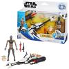 imageSTAR WARS Epic World of Action IG11 ampamp Grogu Speeder Bike 4Inch Scale Action Figures ampamp Vehicle Toys for Boys ampamp Girls Ages 4