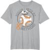 imageStar Wars BB8 Rollin Into My 8th Birthday Portrait TShirtHeather Grey