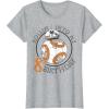 imageStar Wars BB8 Rollin Into My 8th Birthday Portrait TShirtHeather Grey