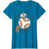imageStar Wars BB8 Rollin Into My 8th Birthday Portrait TShirtSapphire Blue
