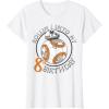imageStar Wars BB8 Rollin Into My 8th Birthday Portrait TShirtWhite