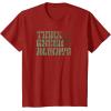 imageStar Wars Earth Day Yoda Groovy Font Think Green Always TShirtCranberry Red